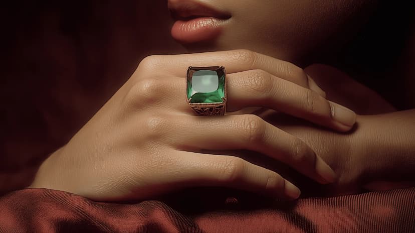 Emerald Royale Ring detail 2