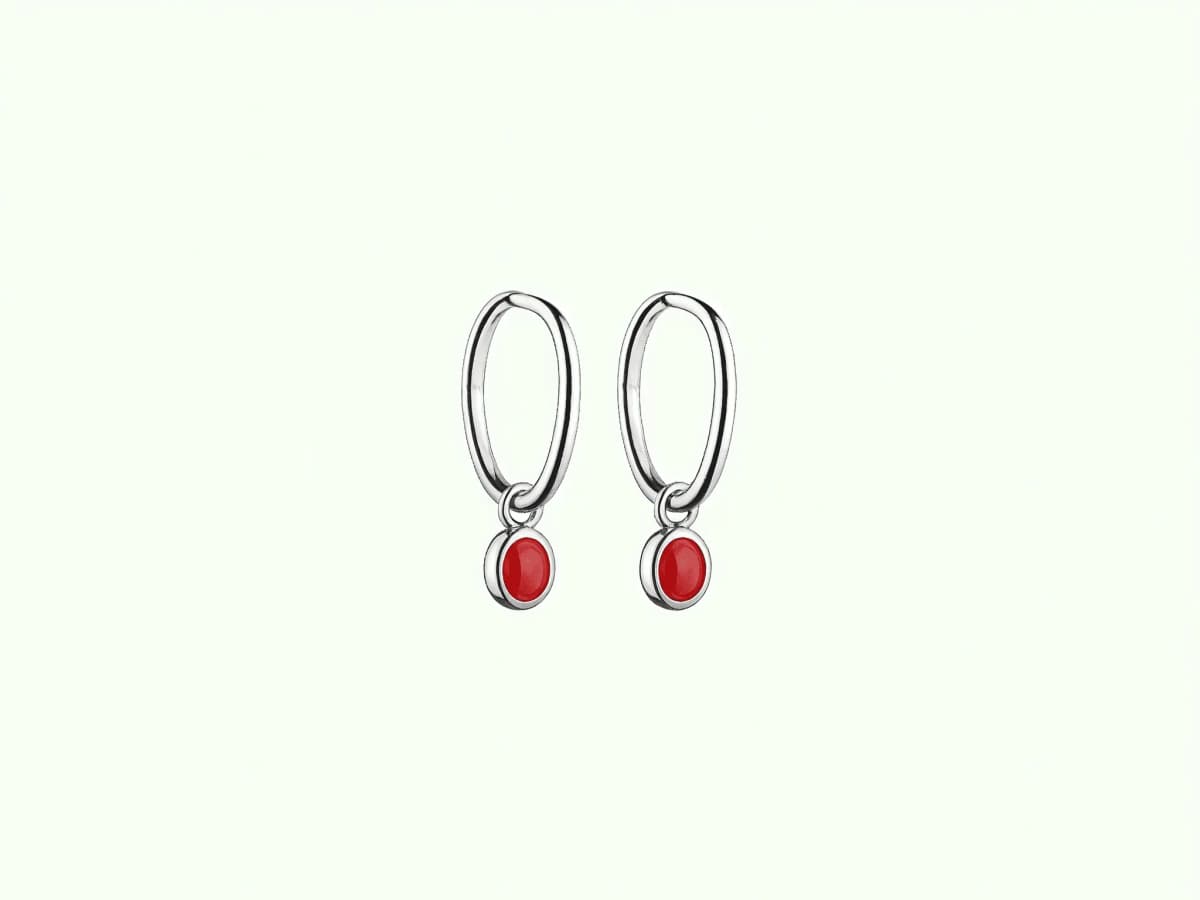 Crimson Drop Hoops