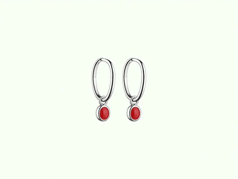 Crimson Drop Hoops