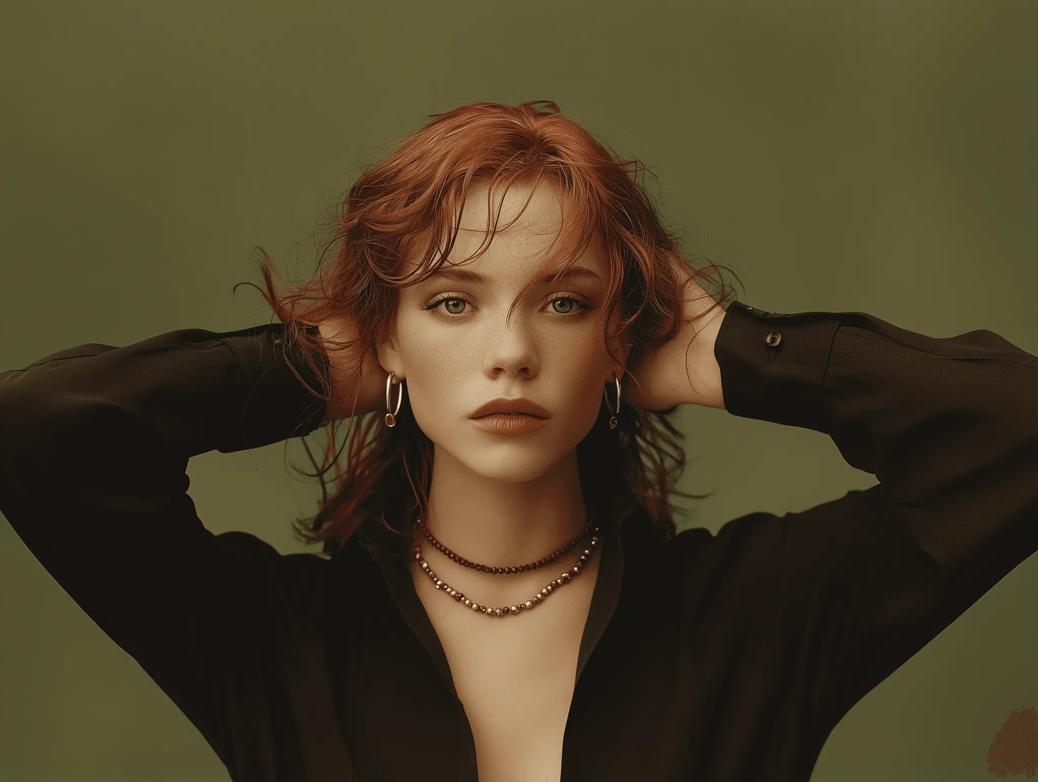 Model wearing The Sparkling Squirrels jewelry